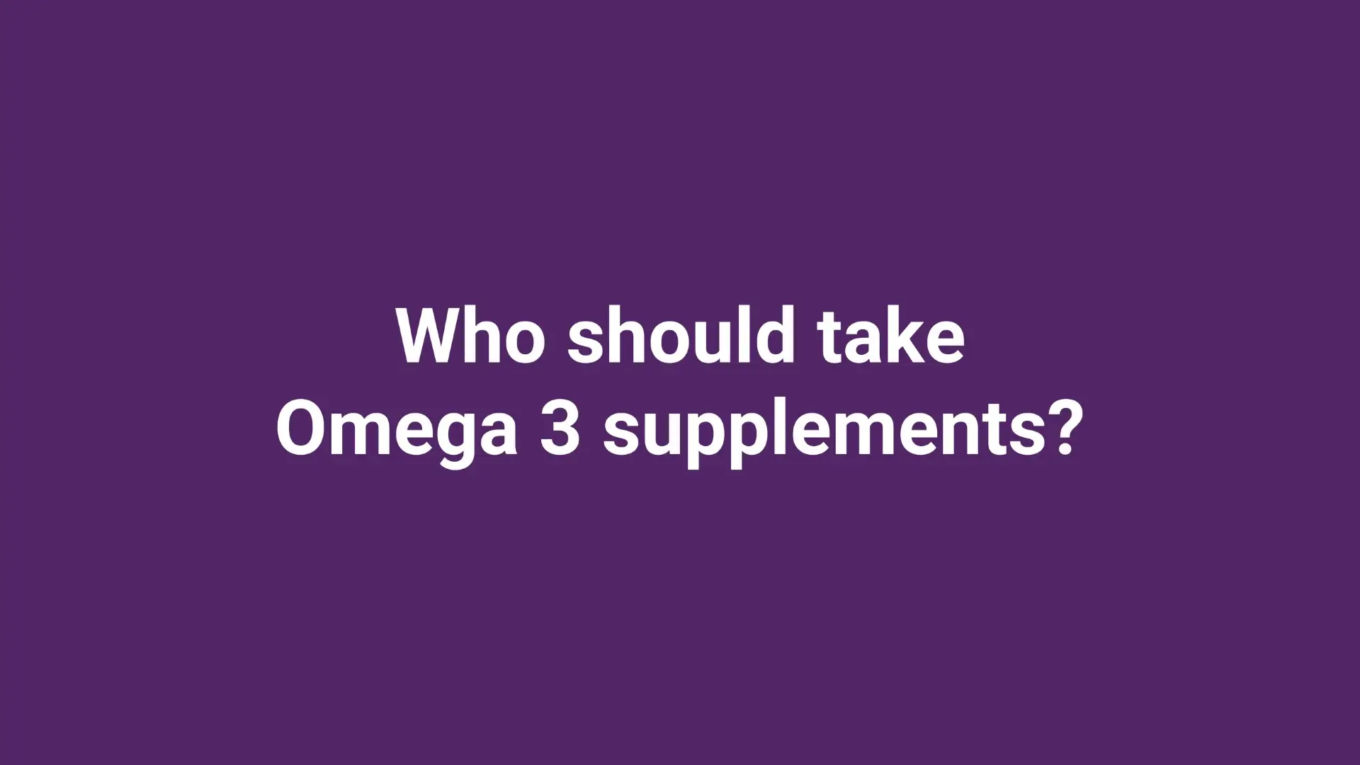 omega 3 supplements