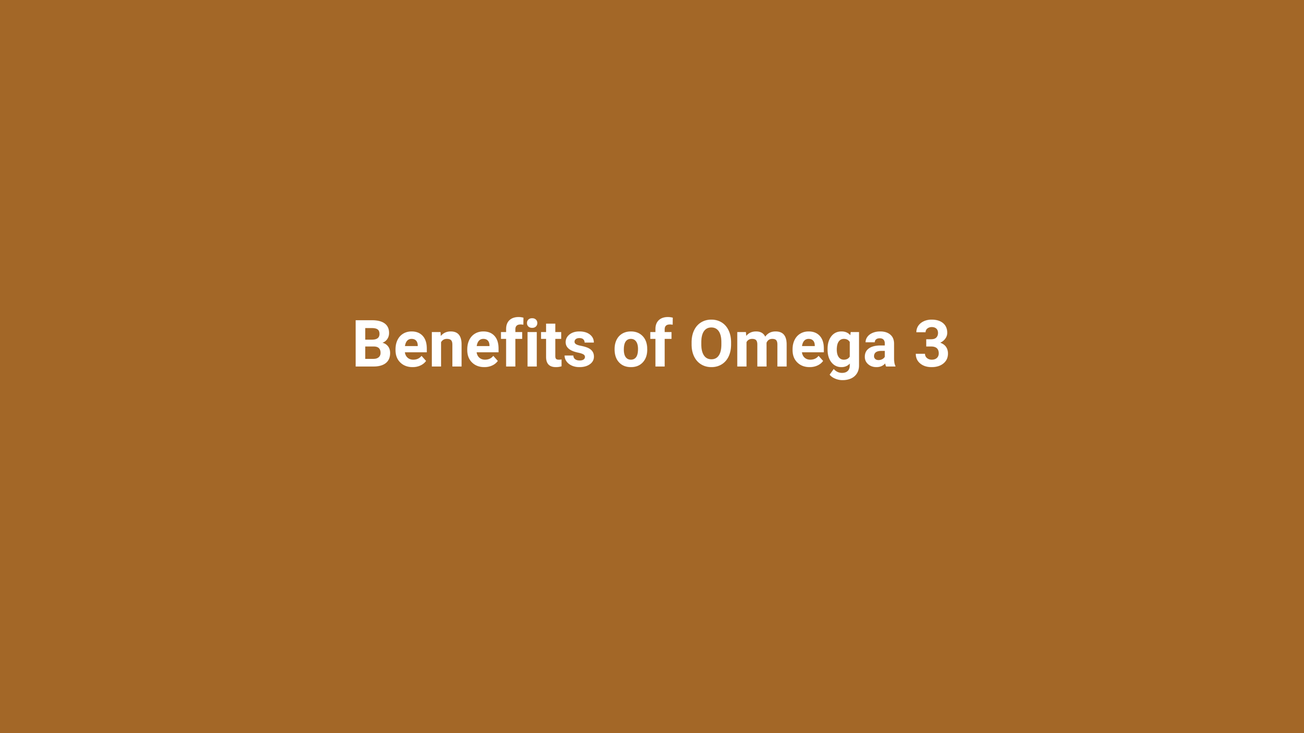 benefits of omega 3