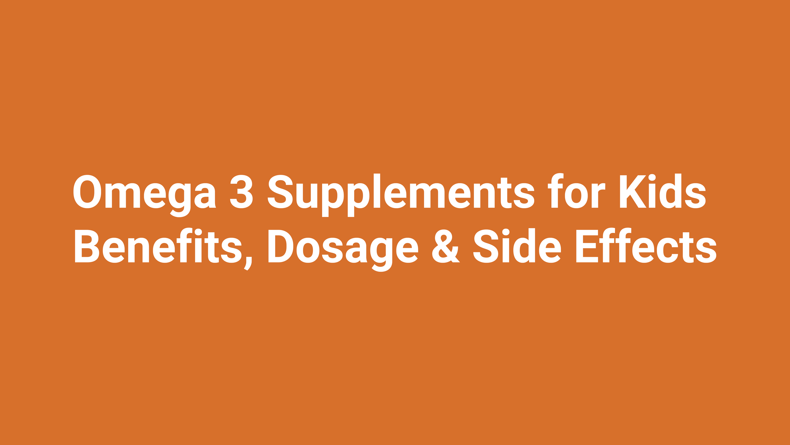 omega 3 supplements for kids