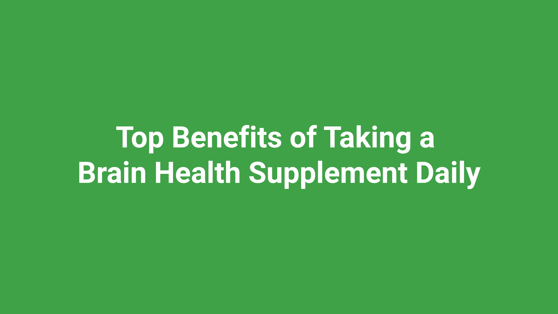 brain health supplement